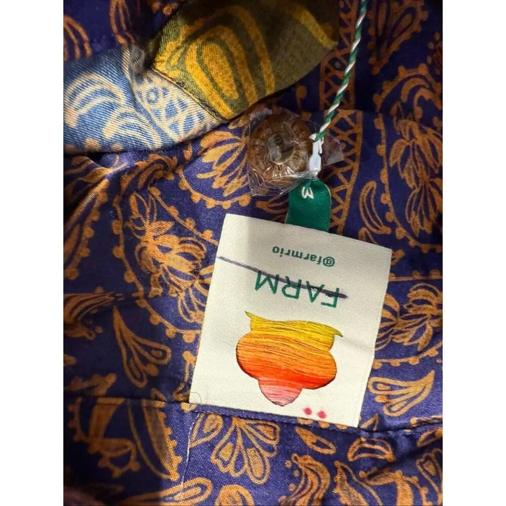 New Farm Rio Multicolor Bandana Dream Midi Shirtdress Size M - Picture 9 of 9